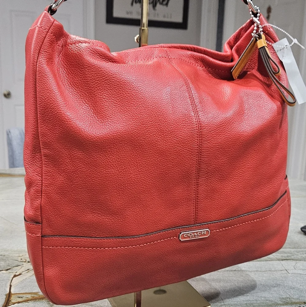 Coach Red Pebbled Leather Women's Bag NWOT